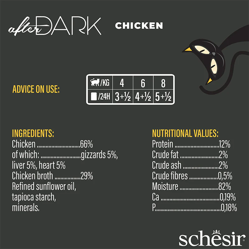 Schesir After Dark Can for Cat Chicken in Broth 80g