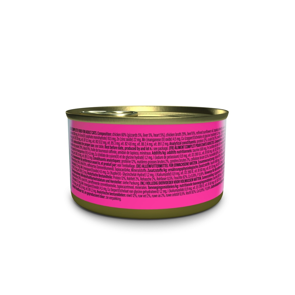 Schesir After Dark Can for Cat Chicken with Beef in Broth 80g