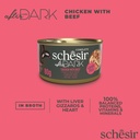 Schesir After Dark Can for Cat Chicken with Beef in Broth 80g
