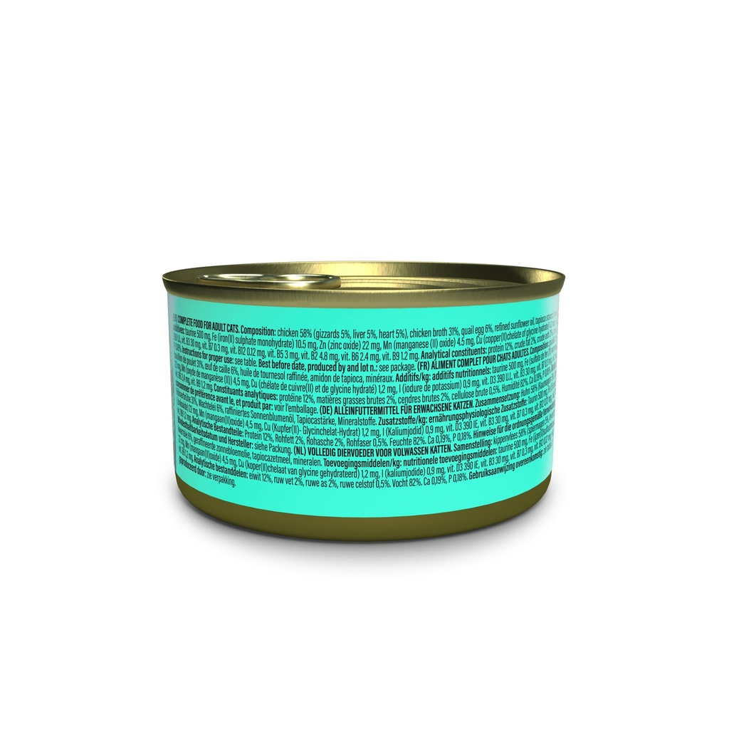 Schesir After Dark Can for Cat Chicken with Quail Egg in Broth 80g