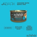 Schesir After Dark Can for Cat Chicken with Quail Egg in Broth 80g