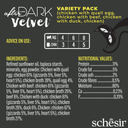 Schesir After Dark Cat Pouch Velvet Mousse Chicken with Quail Egg ,Beef and Duck 80gX12Pk
