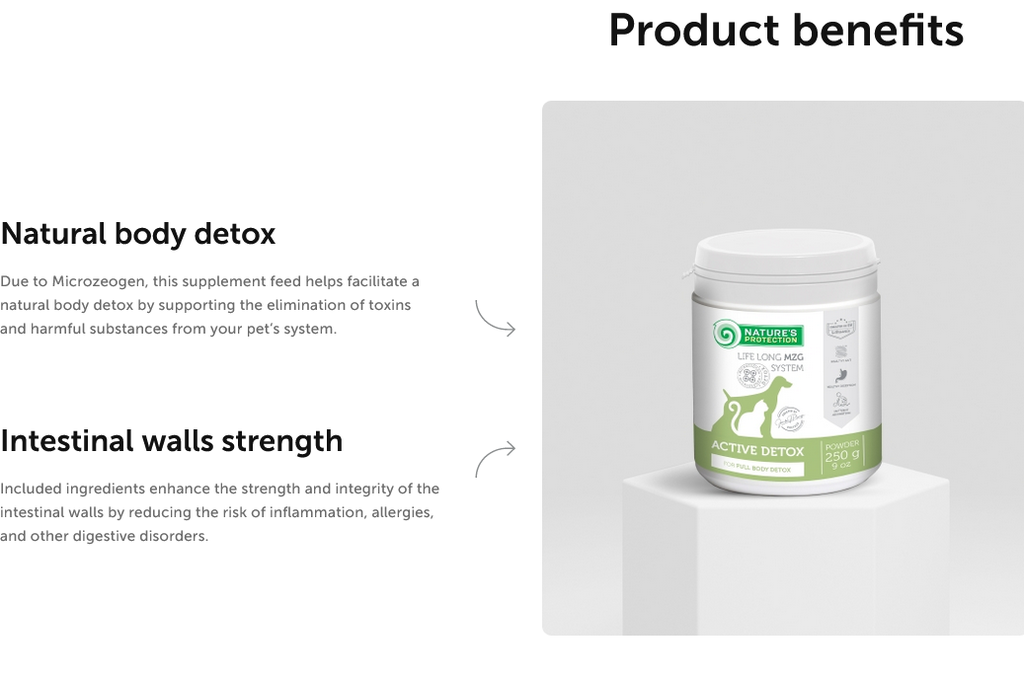 Nature's Protection  Active Detox Powder For Cat and Dog 250g