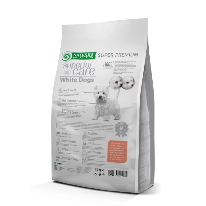 Nature's Protection Superior Care White Dogs Salmon Adult Small and Mini Breeds
