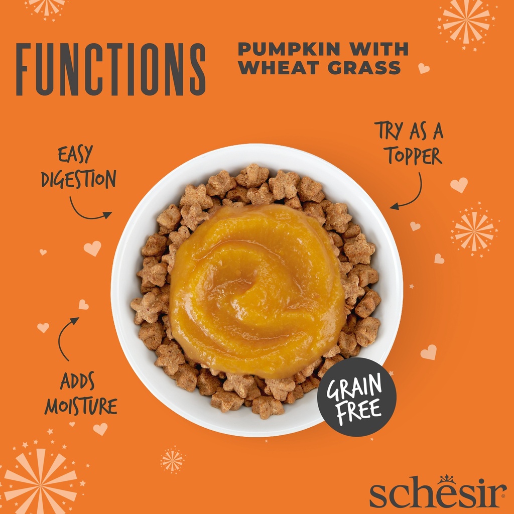 Schesir Functions Digestive Topper Pumkin with Wheat Grass 40g