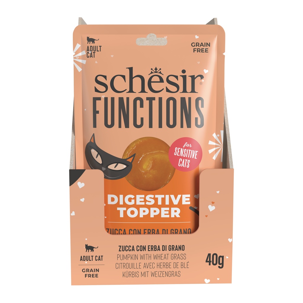 Schesir Functions Digestive Topper Pumkin with Wheat Grass 40g