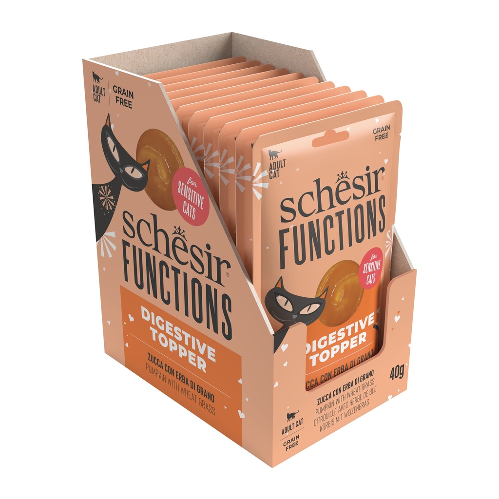 Schesir Functions Digestive Topper Pumkin with Wheat Grass 40g