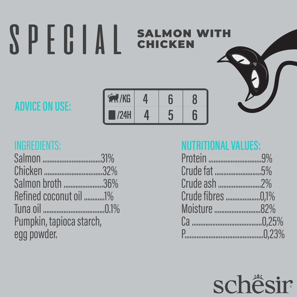 Schesir Special Mousse Skin &amp; Coat Salmon with Chicken 70g