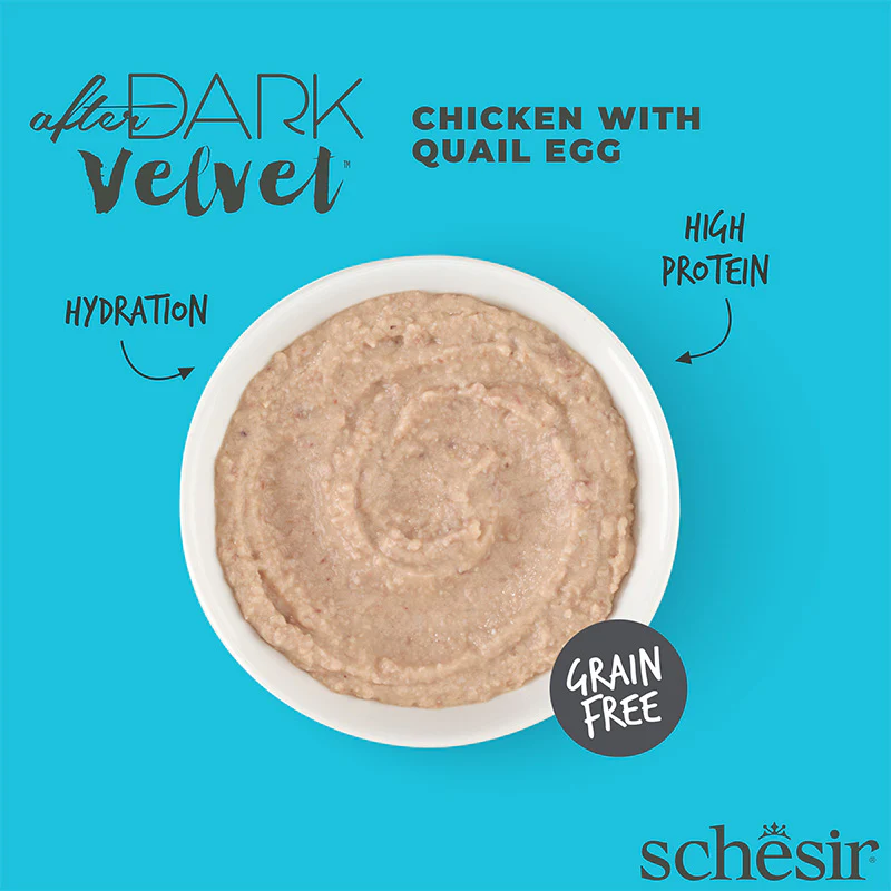 Schesir After Dark Pouch Velvet Mousse Chicken with Quail Egg 80g