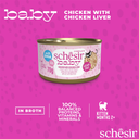 Schesir Baby Kitten Can Chicken with Chicken Liver in Broth 70g