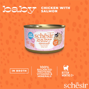 Schesir Baby Kitten Can Chicken with Salmon in Broth 70g