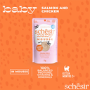 Schesir Baby Kitten Pouch Salmon and Chicken in Mousse 70g