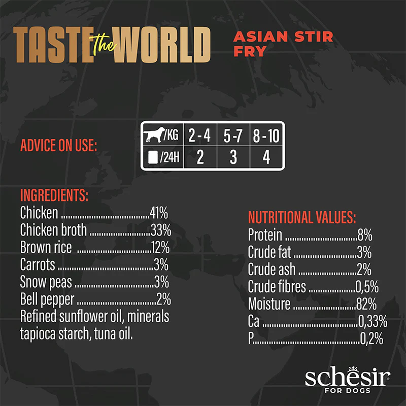 Schesir Taste The World Can For Dog Asia Stir Fry 150g
