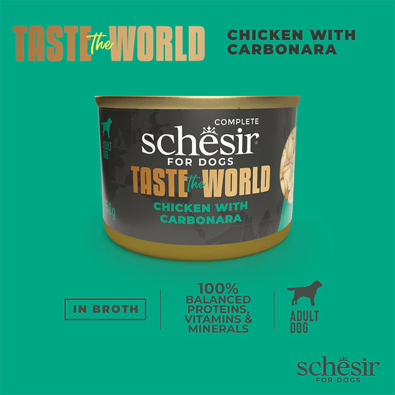 Schesir Taste The World Can For Dog Chicken With Carbonara 150g