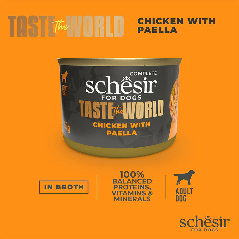 Schesir Taste The World Can For Dog Chicken with Paella 150g