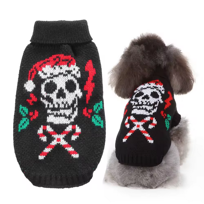 Pets.Love.Earth Christmas Skull Sweater