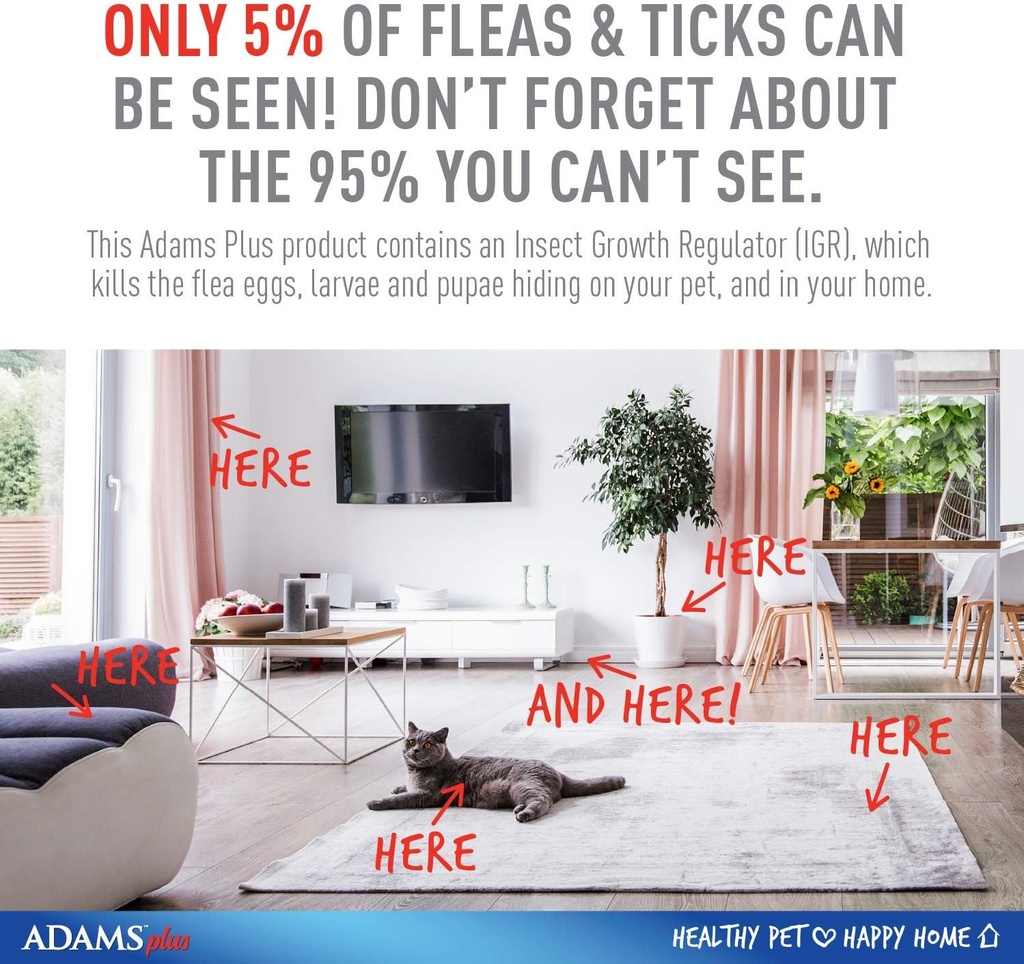 Adams Plus Flea Control Indoor Fogger, 3 Ounce, 3 Pack