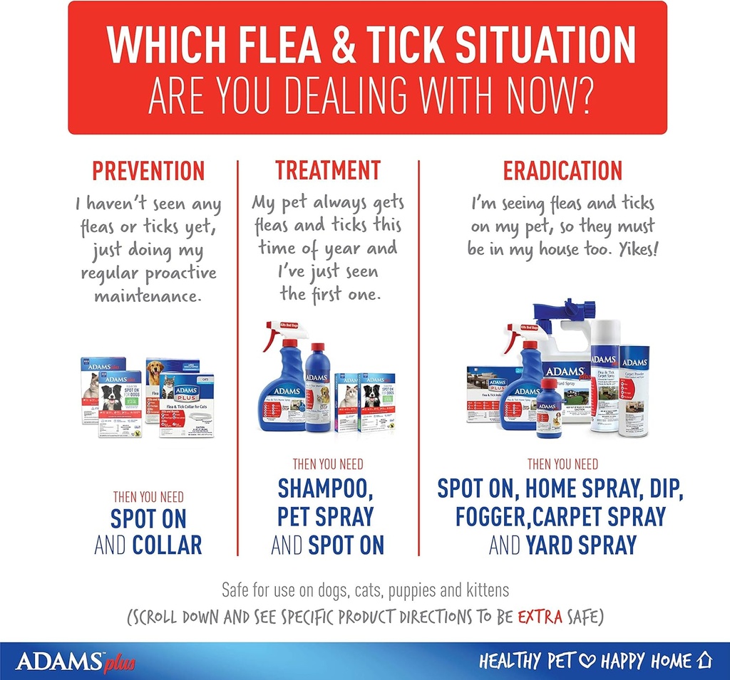 Adams Plus Flea Control Indoor Fogger, 3 Ounce, 3 Pack