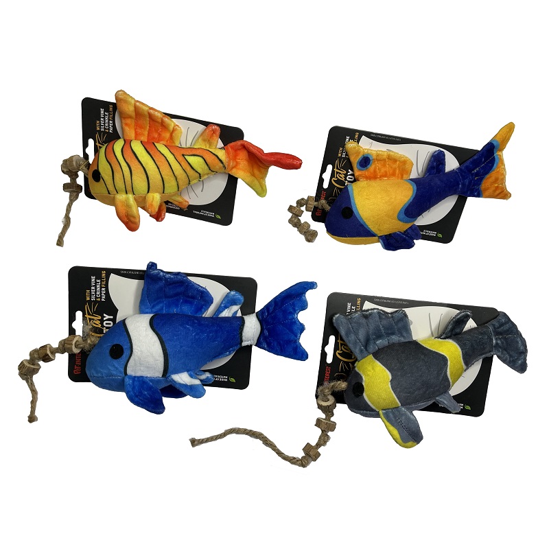 Pet Interest Dolly 3D Fish Cat Toy with Silerline 22cm