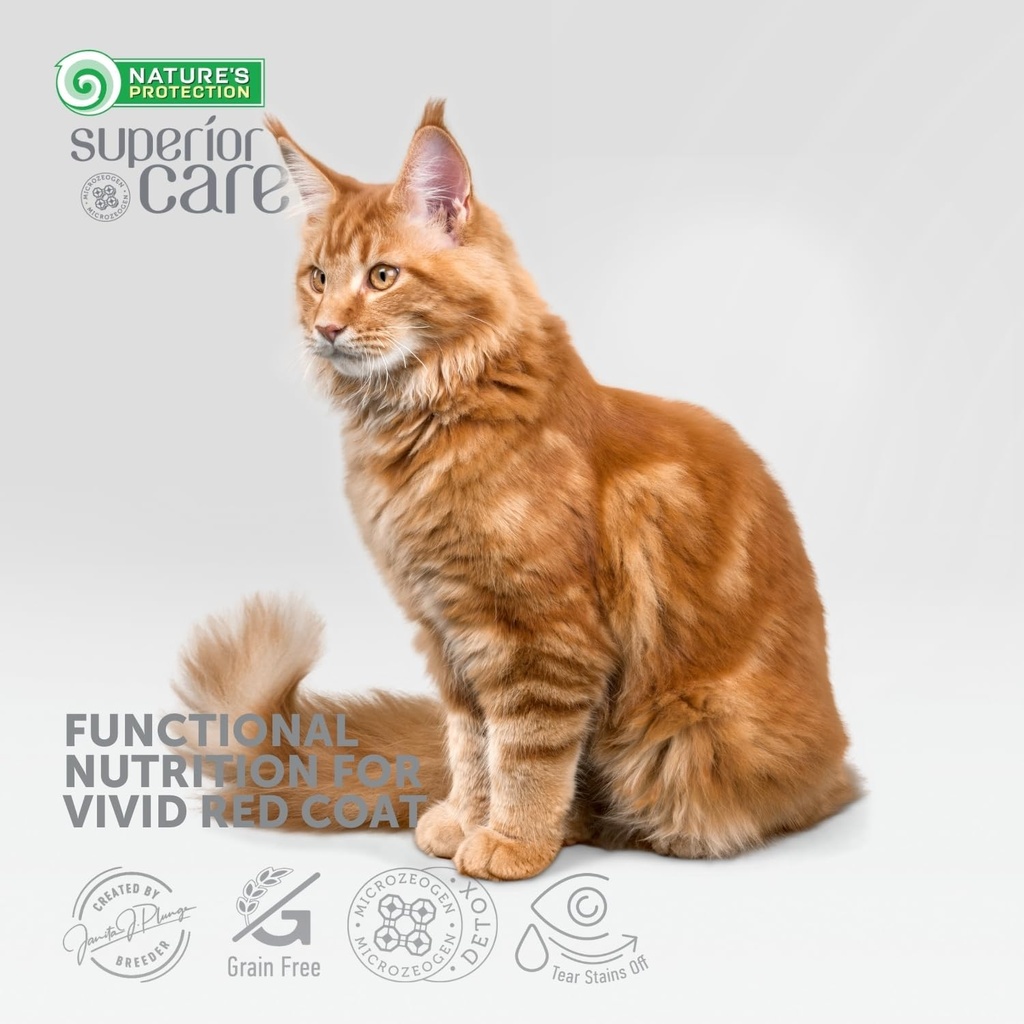 Nature's Protection Superior Care For Red Cats with Herring  Adult