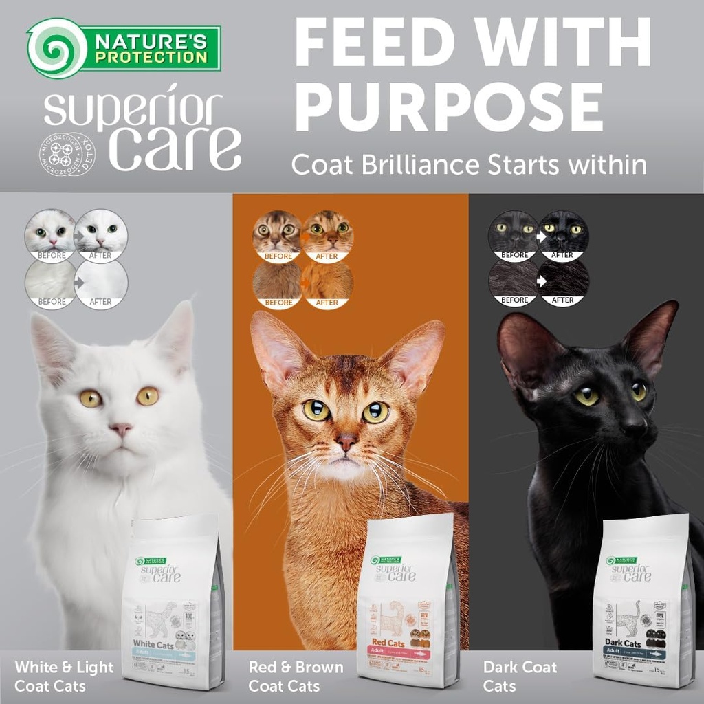 Nature's Protection Superior Care For Red Cats with Herring  Adult