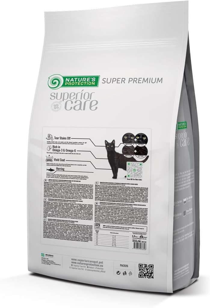 Nature's Protection Superior Care For Dark Cats with Herring Adult