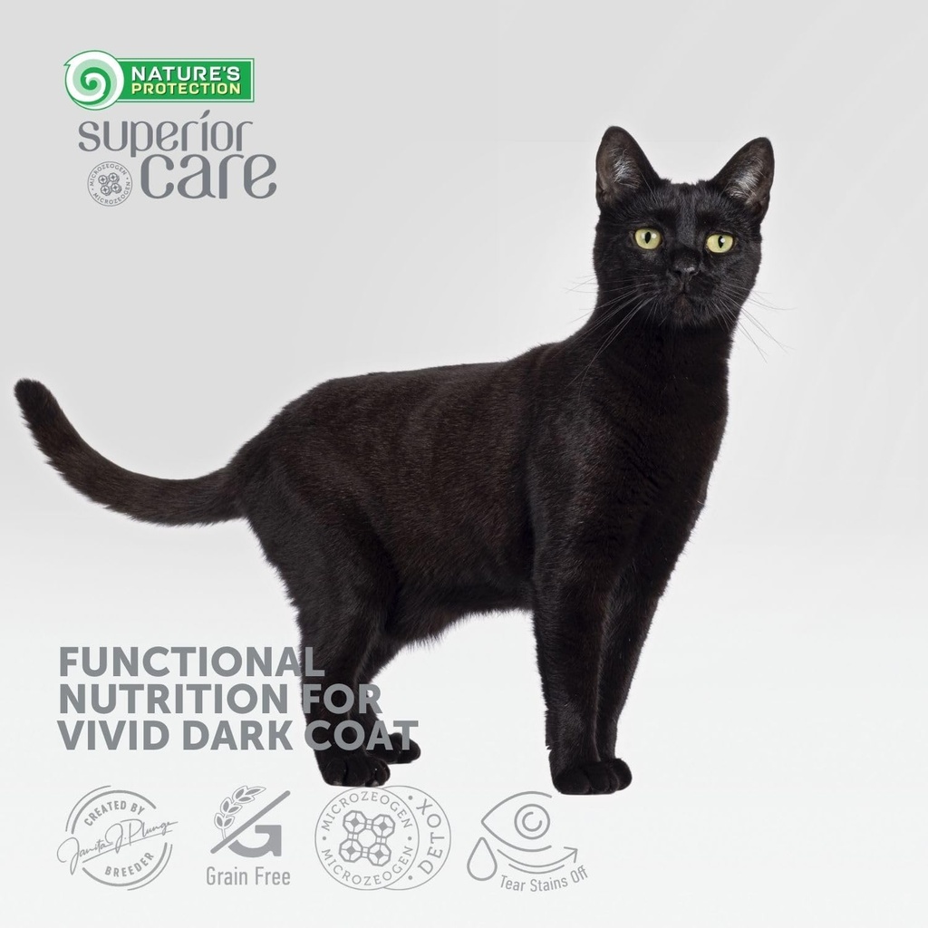 Nature's Protection Superior Care For Dark Cats with Herring Adult
