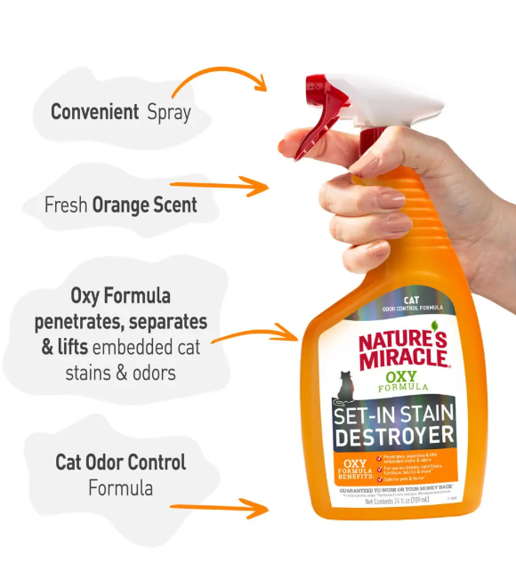 Nature's Miracle Oxy Formula Set in Stain Destroyer For Cats