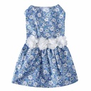 Pets.Love.Earth Summer Dress Rose Printed Blue