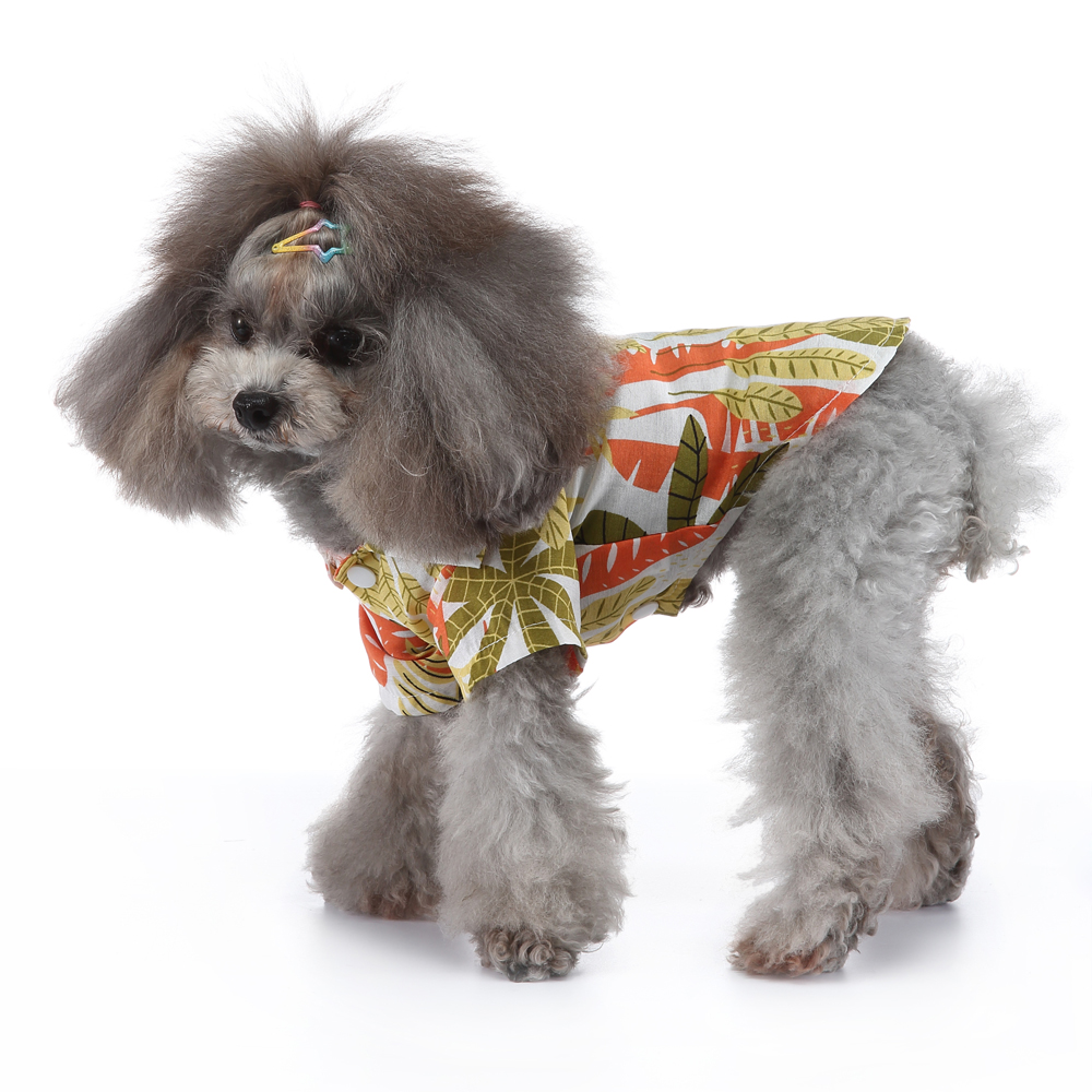 Pets.Love.Earth Hawaiian Summer Shirt Orange