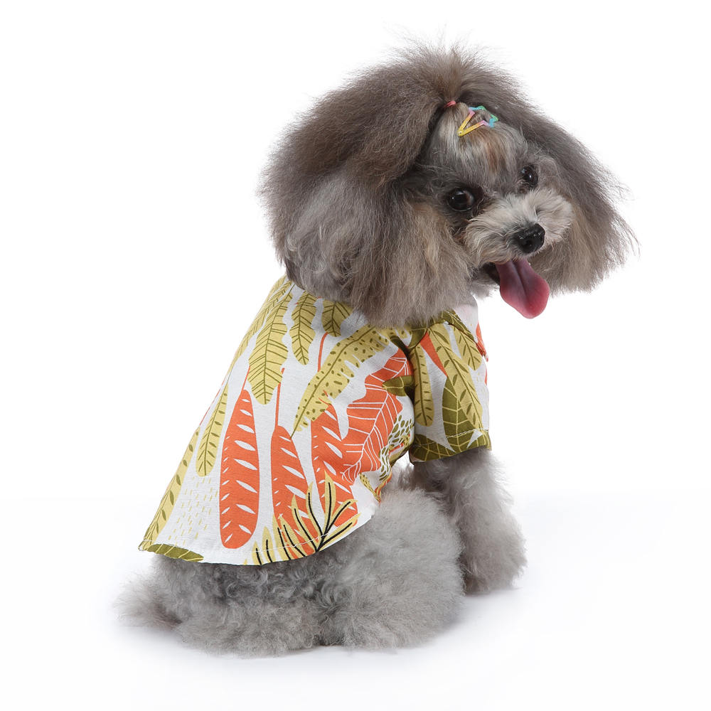 Pets.Love.Earth Hawaiian Summer Shirt Orange