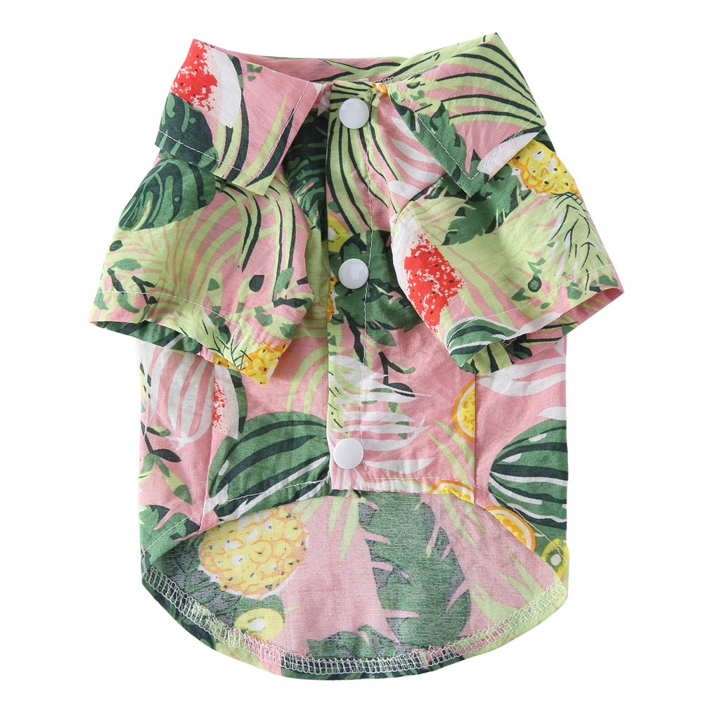 Pets.Love.Earth Hawaiian Summer Shirt Pink