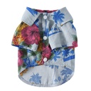 Pets.Love.Earth Hawaiian Summer Shirt White &amp; Blue