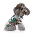 Pets.Love.Earth Hawaiian Summer Shirt White &amp; Green