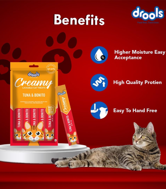 Drools Creamy Treats – Tuna &amp; Bonito 5 Sticks
