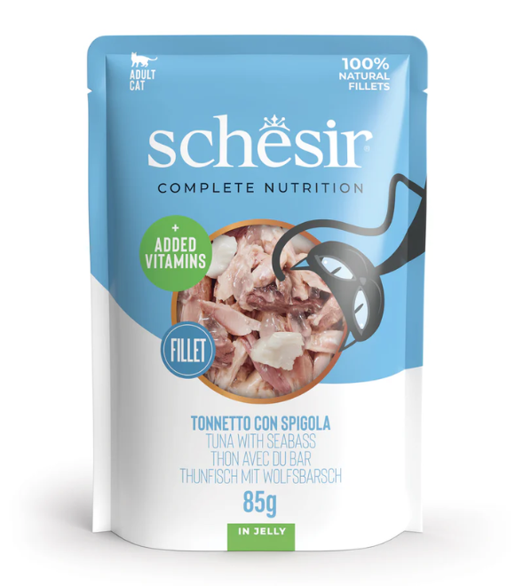 Schesir Cat Pouch Tuna with SeaBass in Jelly 85g