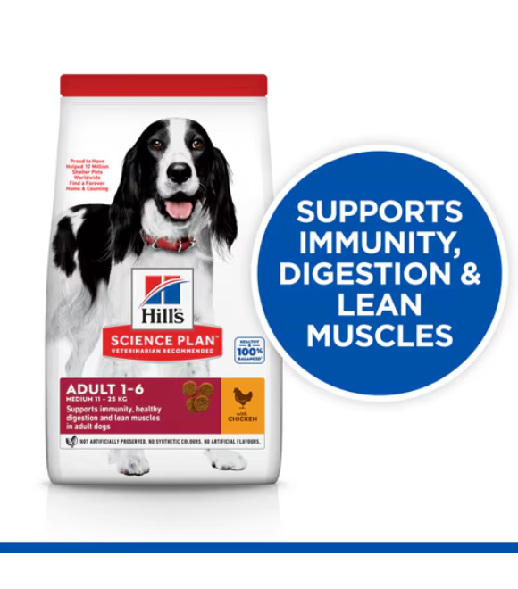 Hill's Science Plan Medium Adult Dog Food with Chicken