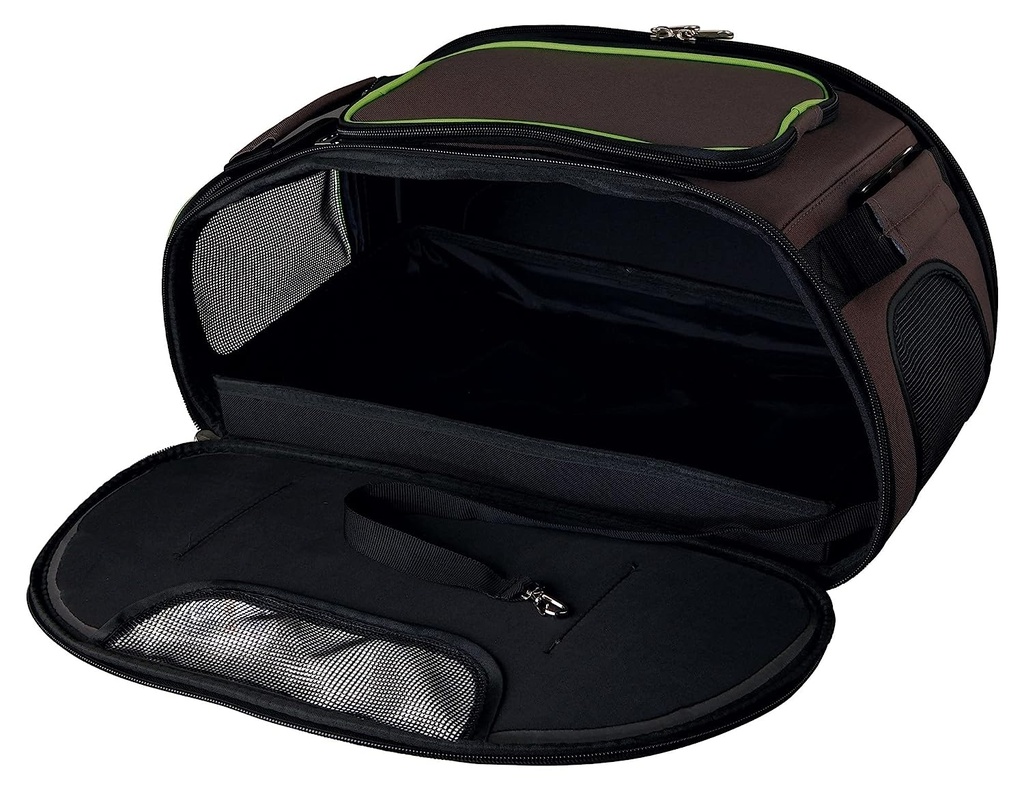 Trixie Wings Airline Carrier, 28— 23— 46 Cm, Brown/Green