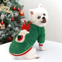 Pets.Love.Earth Coral Fleece Elk Dog Sweater Outing Cat Two-legged Clothes Green