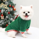 Pets.Love.Earth Coral Fleece Elk Dog Sweater Outing Cat Two-legged Clothes Green