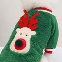 Pets.Love.Earth Coral Fleece Elk Dog Sweater Outing Cat Two-legged Clothes Green