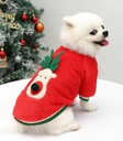 Pets.Love.Earth Coral Fleece Elk Dog Sweater Outing Cat Two-legged Clothes Red