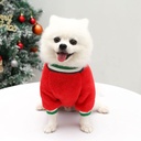 Pets.Love.Earth Coral Fleece Elk Dog Sweater Outing Cat Two-legged Clothes Red