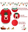 Pets.Love.Earth Coral Fleece Elk Dog Sweater Outing Cat Two-legged Clothes Red