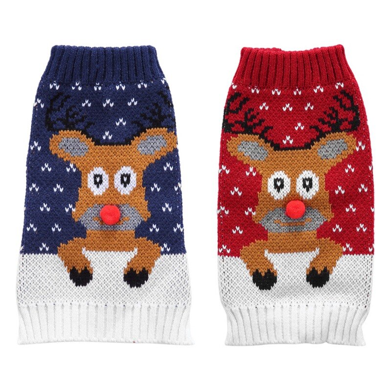 Pets.Love.Earth Cute Deer Sweater - Red