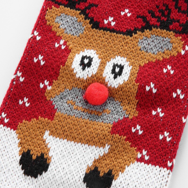 Pets.Love.Earth Cute Deer Sweater - Red