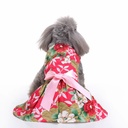 Pets.Love.Earth Flower Cocktail Dress With Pink Bow