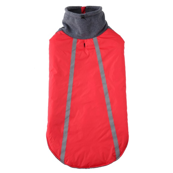 Pets.Love.Earth Four-Bar Reflective Military Coat Red
