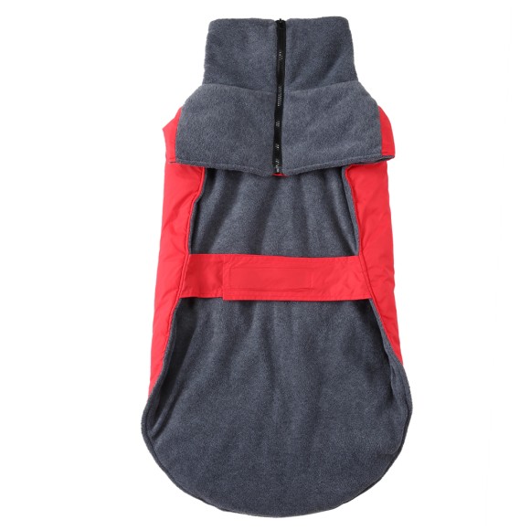 Pets.Love.Earth Four-Bar Reflective Military Coat Red