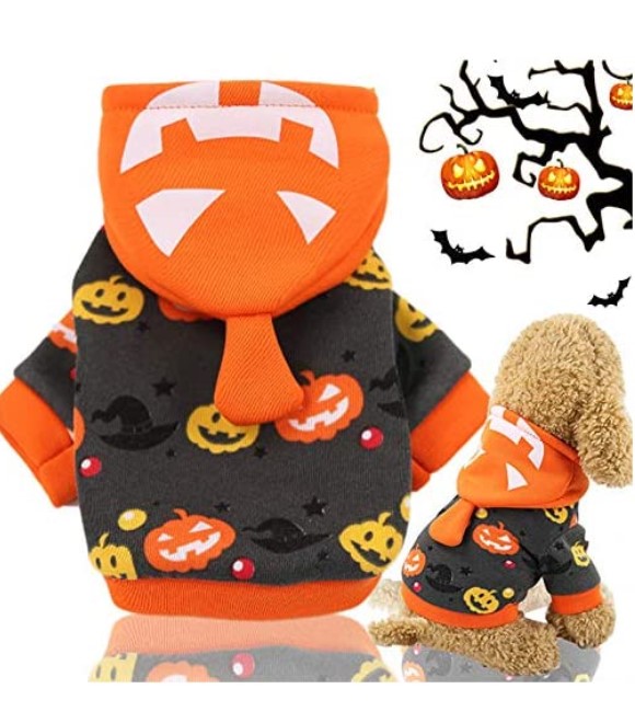 Pets.Love.Earth Hallowen Pumkin Printed Hoodies